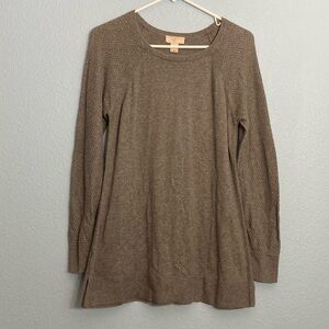 Loft Cotton / Rayon Knit Sweater - Gray